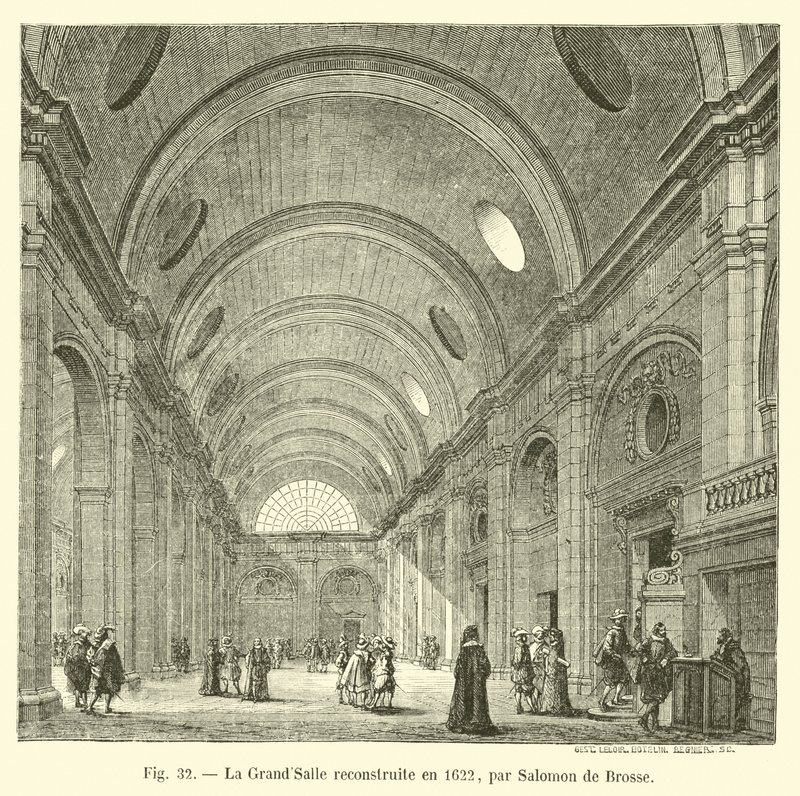 GrandSalle byggdes om 1622 av Salomon de Brosse av French School