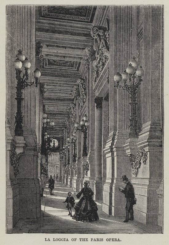 La Loggia på Parisoperan (gravyr) av French School
