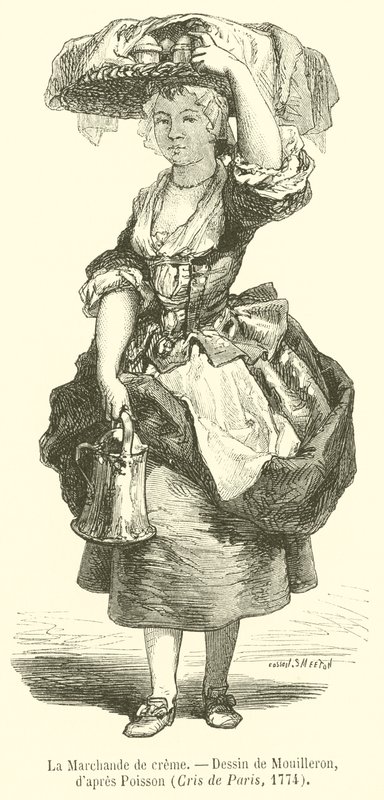 The Cream Seller (gravyr) av French School