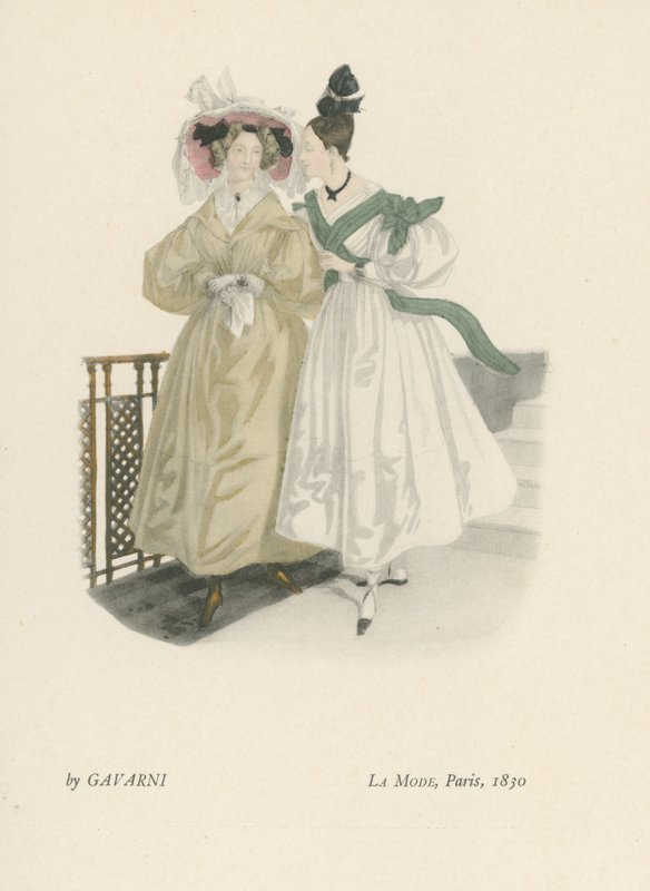 Mode, Paris, april 1830 av French School