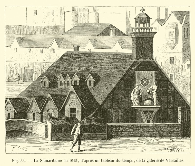 La Samaritaine 1615, från en dåtida målning, från galleriet i Versailles av French School