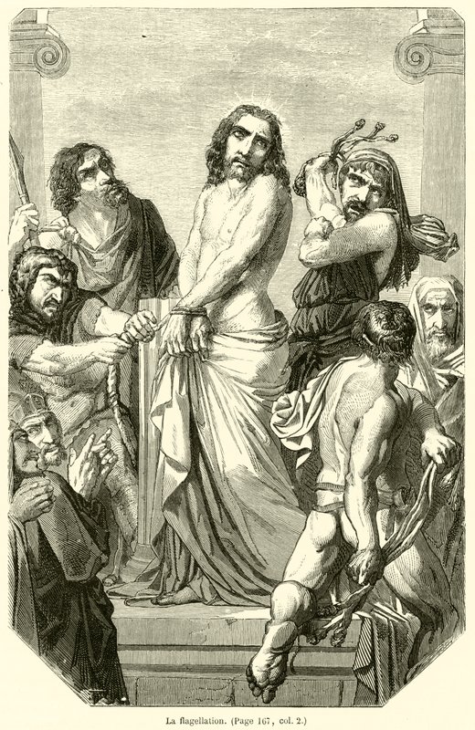 La flagellation (gravyr) av French School