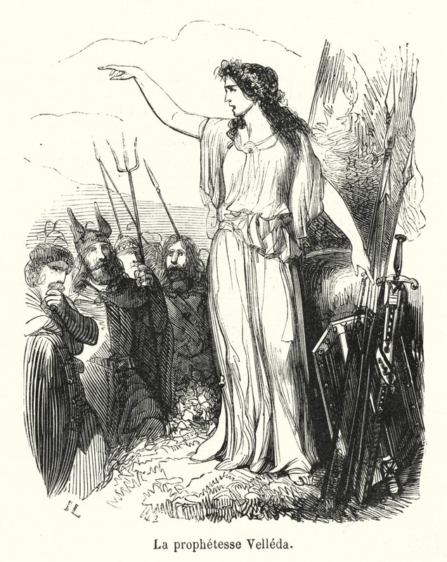 La prophetesse Velleda (gravyr) av French School