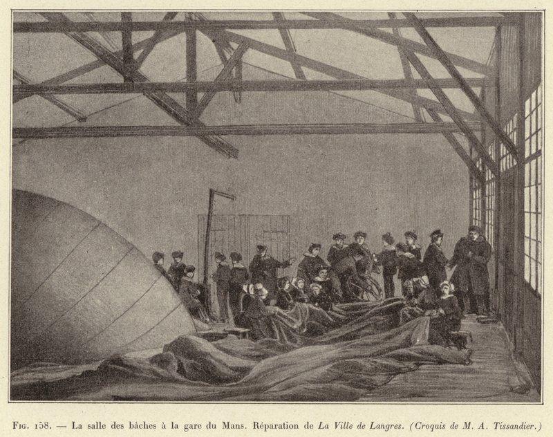 Presenningsrummet vid Le Mans station, Reparation av staden Langres av French School