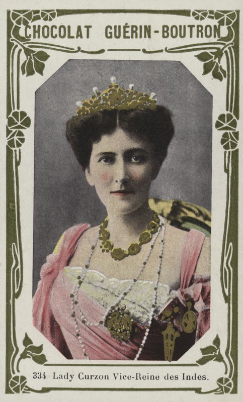 Lady Curzon, Vice-Reine des Indes (färgad bild) av French School