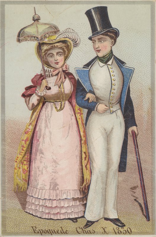 Lady och Gent Walking av French School