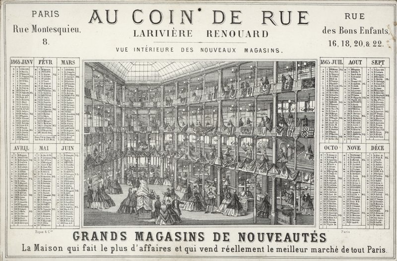 Lariviere Renouard varuhus, Paris (litho) av French School