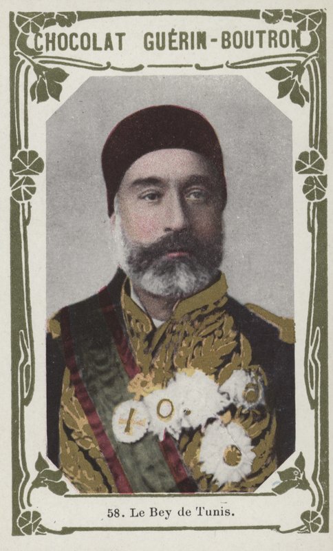 The Bey of Tunis (färgad bild) av French School