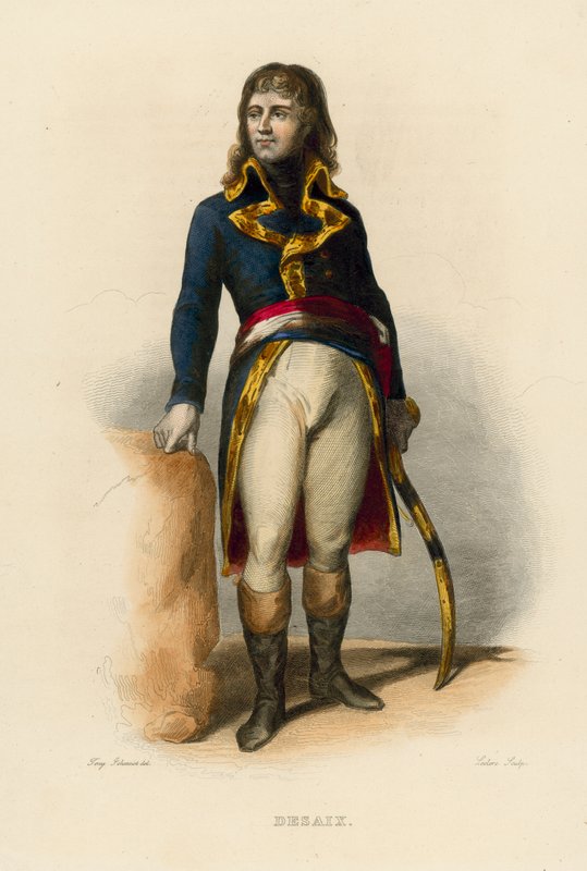 Le General Desaix (färgad gravyr) av French School