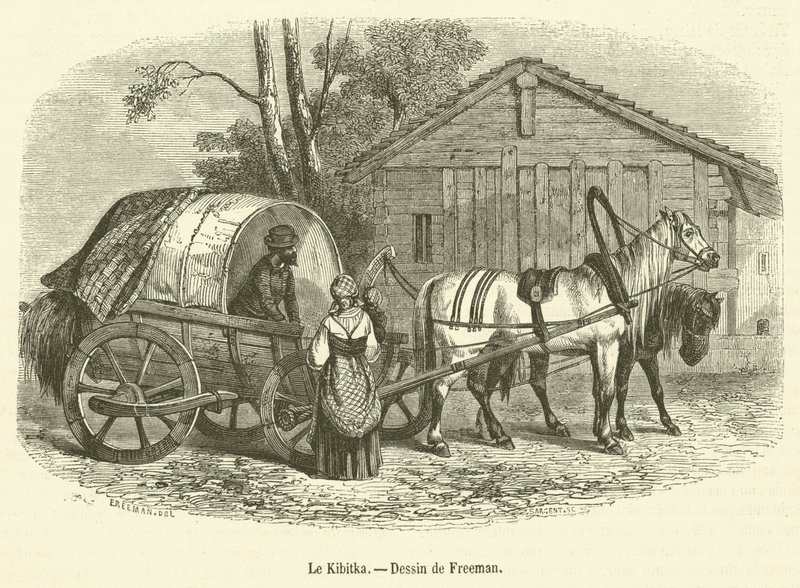 Le Kibitka (gravyr) av French School