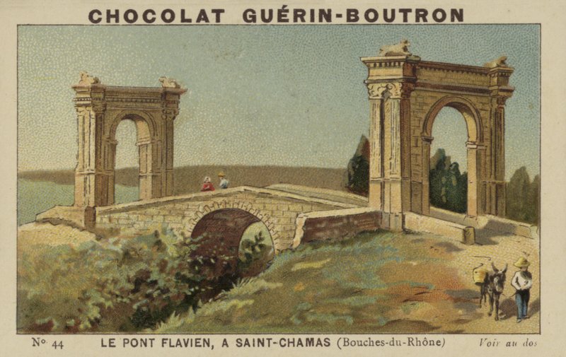 Den flaviska bron, i Saint-Chamas, Bouches-du-Rhone av French School