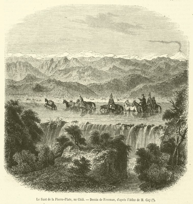 Le Saut de la Pierre-Plate, i Chile (gravyr) av French School