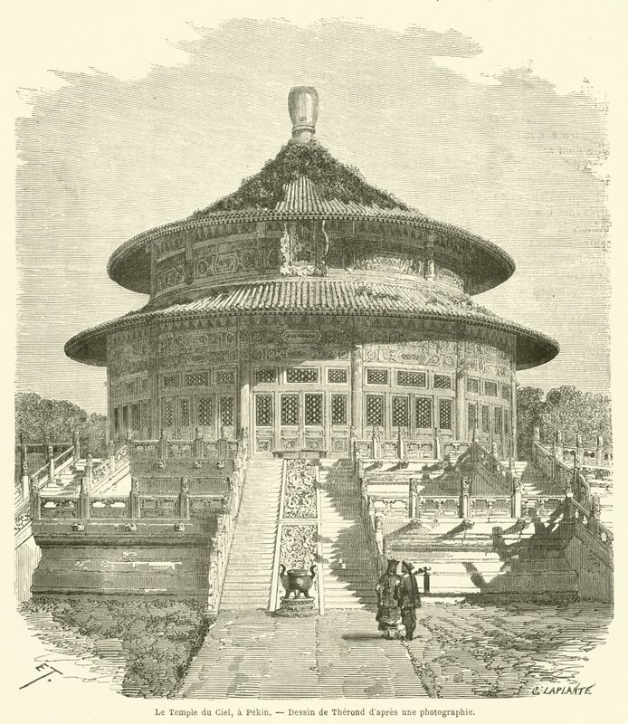 Himlens tempel, i Peking (gravyr) av French School