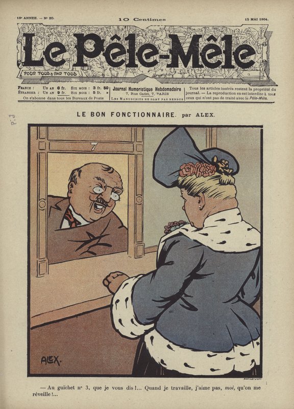 Den gode statstjänstemannen (färg litho) av French School