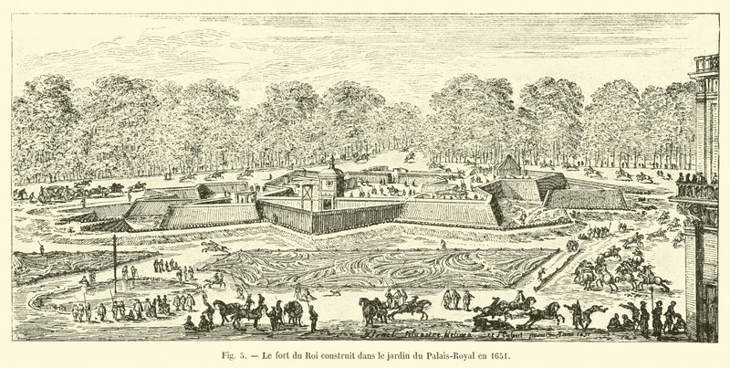 Fort du Roi byggdes i trädgården på Palais-Royal 1651 av French School