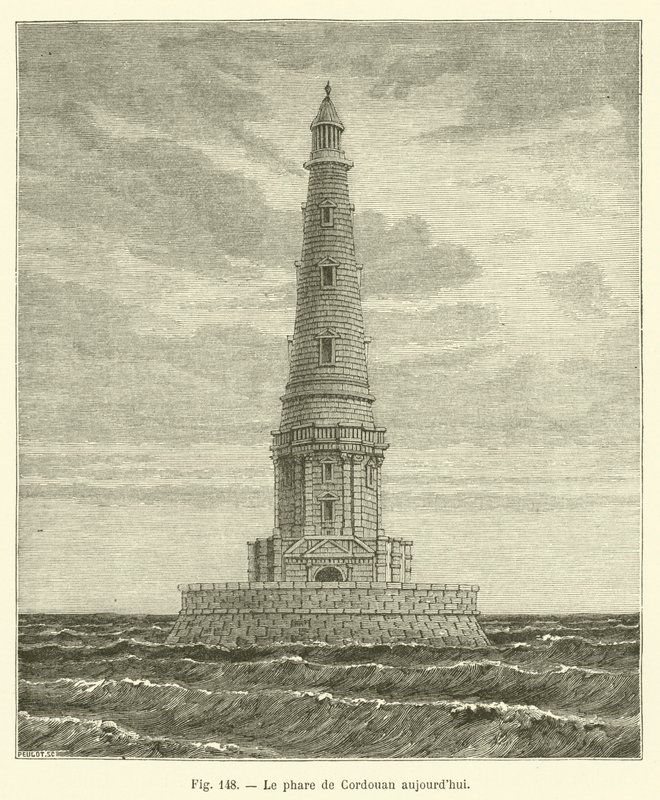 Cordouans fyr idag (gravyr) av French School