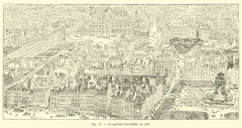Halles-distriktet 1849 av French School