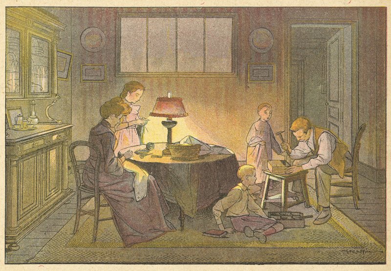 Le recommmodage (färg litho) av French School