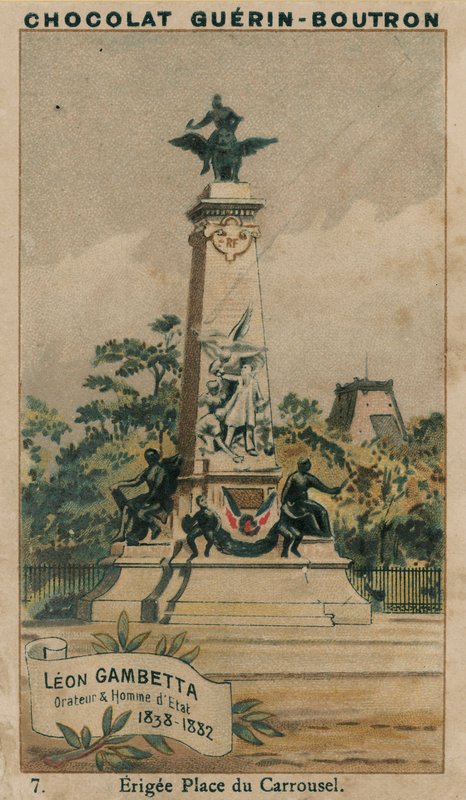 Leon Gambetta, talare och statsman, 1838-1882, Erigee Place du Carrousel av French School