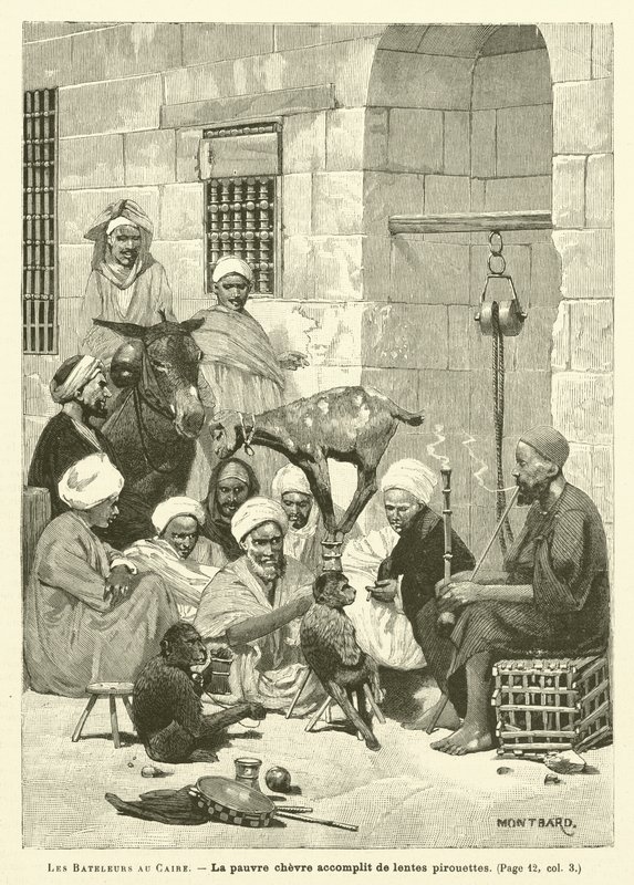 Jonglörarna i Kairo (gravyr) av French School