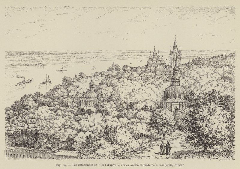 Katakomberna i Kiev (gravyr) av French School