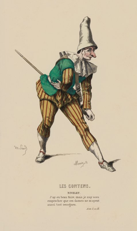 Les Contens, Nivelet (färgad gravyr) av French School