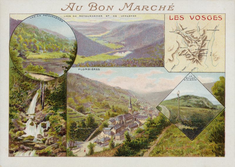Vogeserna, karta av French School