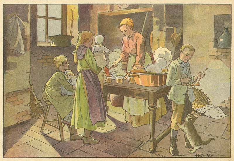 Sylt (färglitografi) av French School