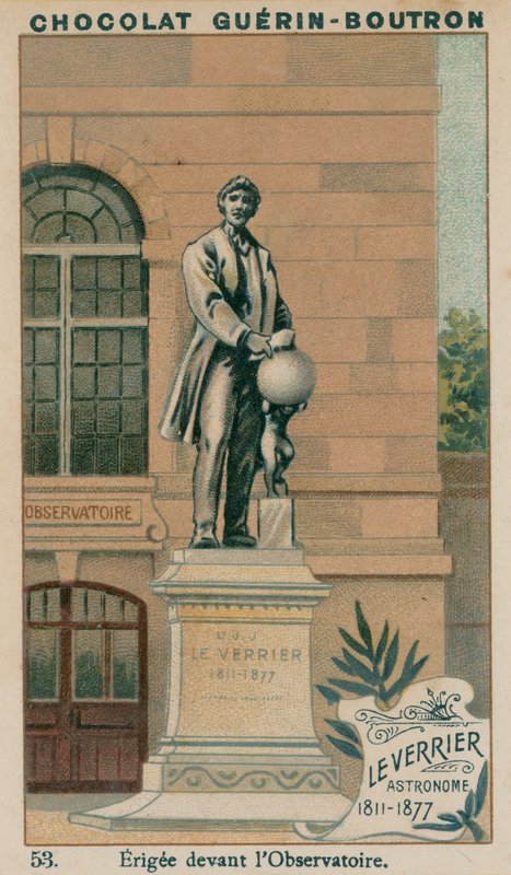 Leverrier, astronom, 1811-1877, uppförd framför observatoriet av French School