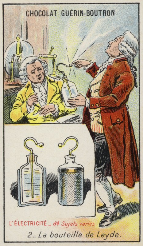 Leyden Jar (chromolitho) av French School