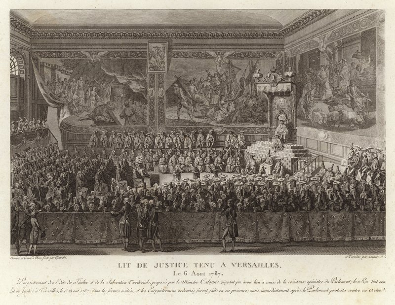 Lit de Justice hölls i Versailles av French School