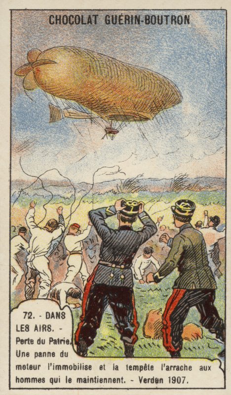 Förlust av det franska militära luftskeppet Patrie, Verdun av French School