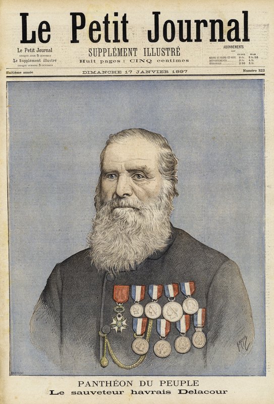 Louis-Joseph-Andre Delacour, fransk sjöman och livräddare av French School