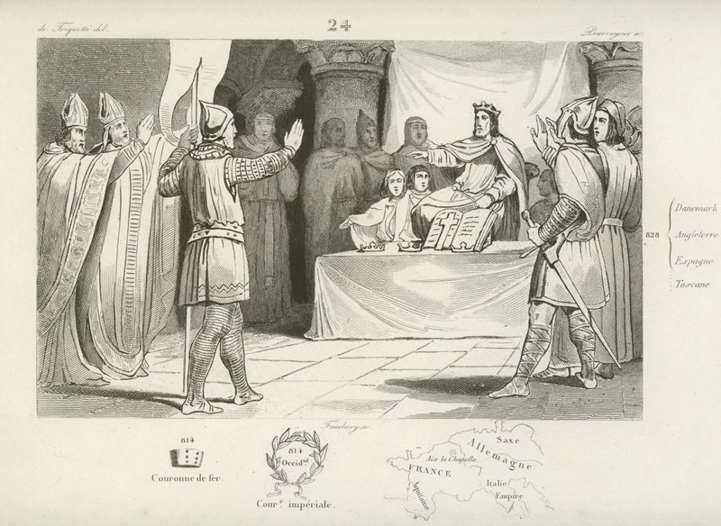 Ludvig I, frankernas kung och helige romerska kejsare av French School