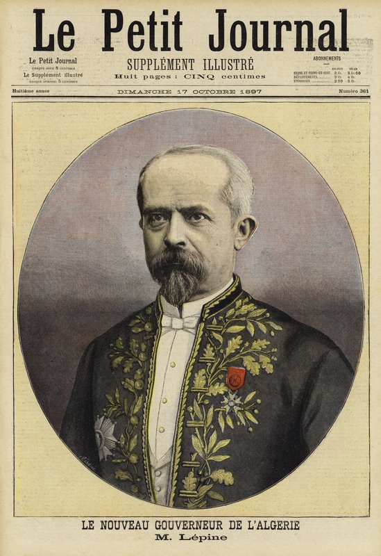 Louis Lepine, ny fransk guvernör i Algeriet, 1897 av French School