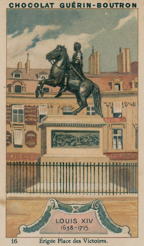 Ludvig XIV, 1638-1715, uppförd Place des Victoires av French School