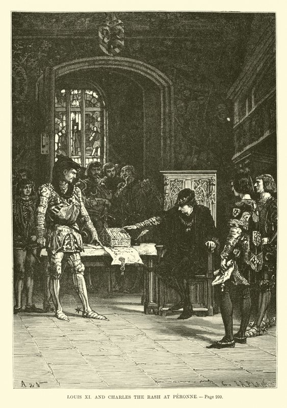 Ludvig XI och Karl den utslag i Peronne av French School