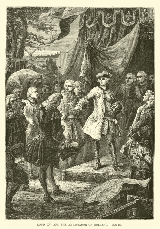 Ludvig XV och Hollands ambassadör av French School