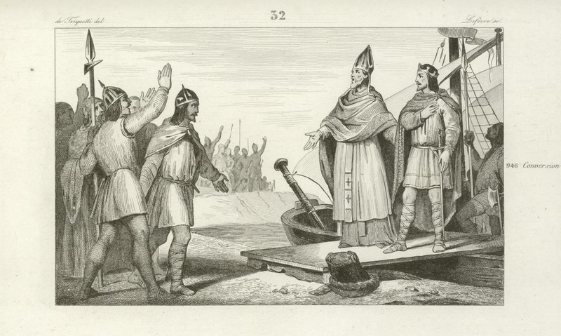 Louis dOutremer återvänder till Frankrike för att göra anspråk på tronen, 936 av French School