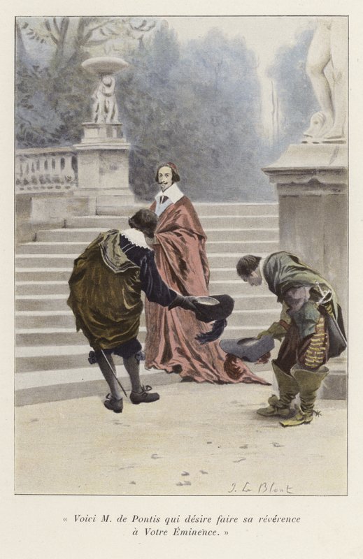 Louis de Pontis introduceras till kardinal Richelieu, 1600-talet av French School