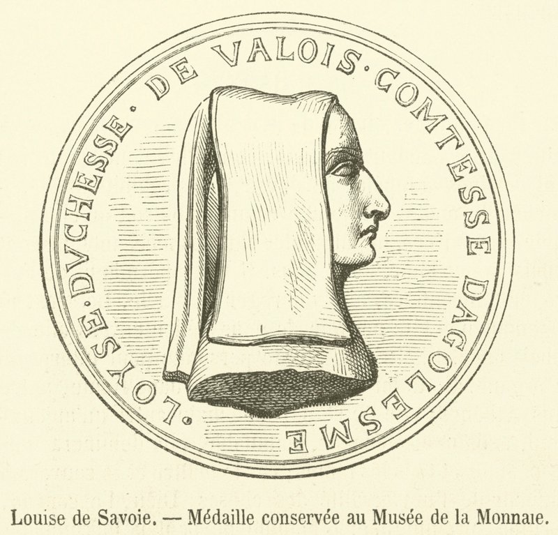 Louise av Savojen, medalj i valutamuseet (gravyr) av French School