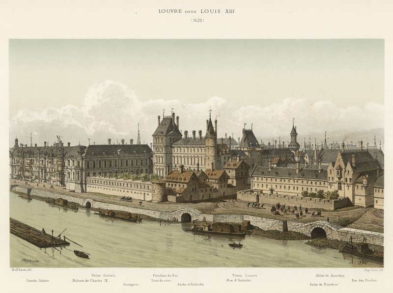 Louvren under Ludvig XIII, 1622 av French School