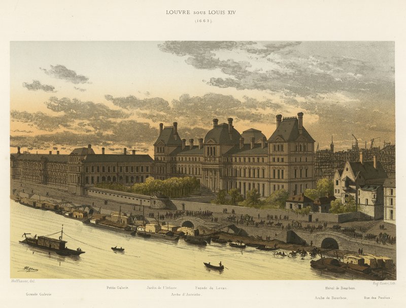 Louvren under Ludvig XIV, 1663 av French School