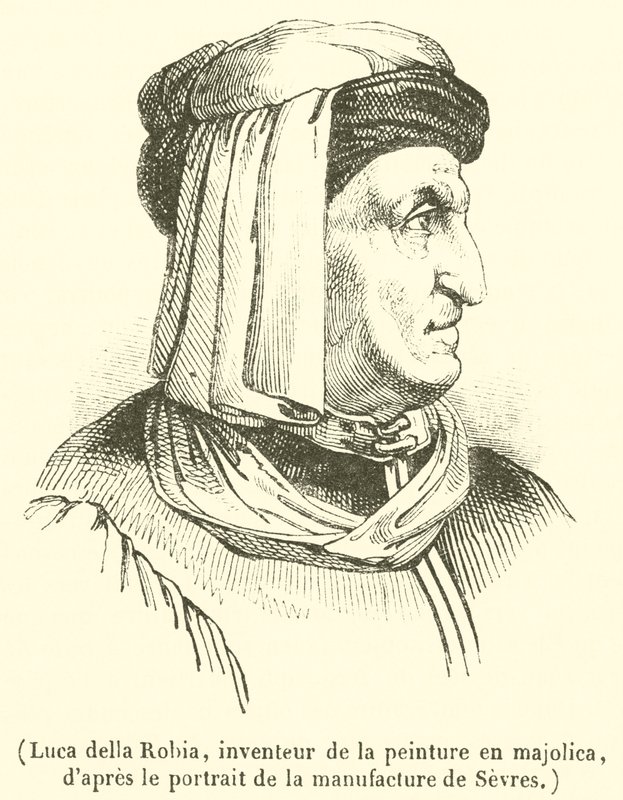 Luca della Robia, uppfinnare av majolikamålning (gravyr) av French School