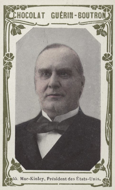 Mckinley, USA:s president (färgad bild) av French School