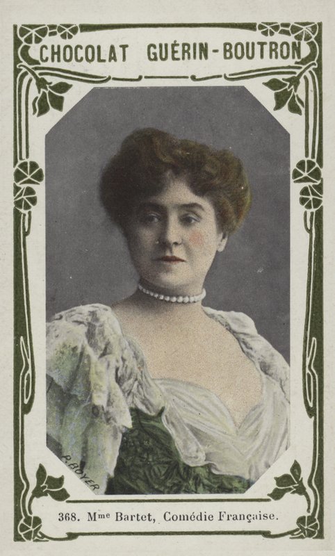 Madame Bartet, Comedie Francaise (färgad bild) av French School