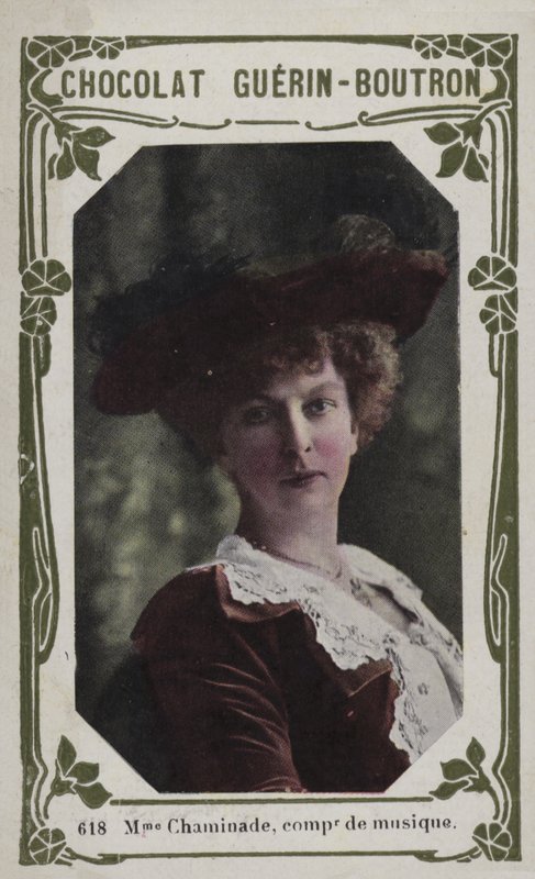 Madame Chaminade, musikkompositör (färgat foto) av French School