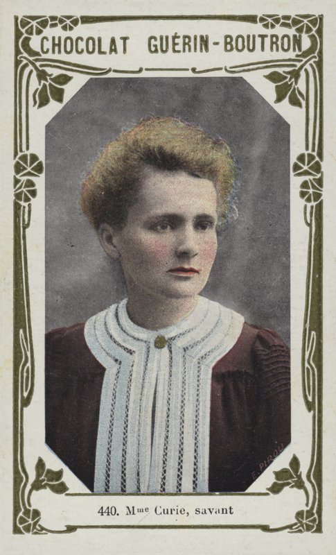 Madame Curie, savant (färgat foto) av French School