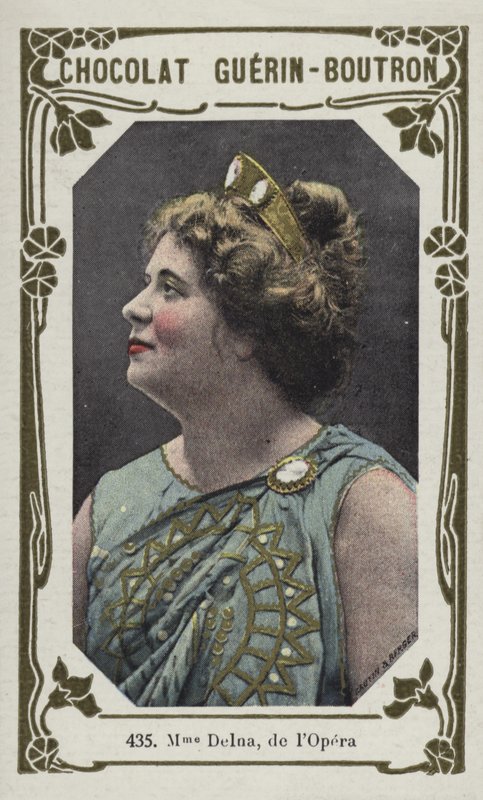 Madame Delna, från lOpera (färgat foto) av French School
