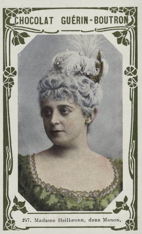 Madame Heilbronn, i Manon (färgad bild) av French School